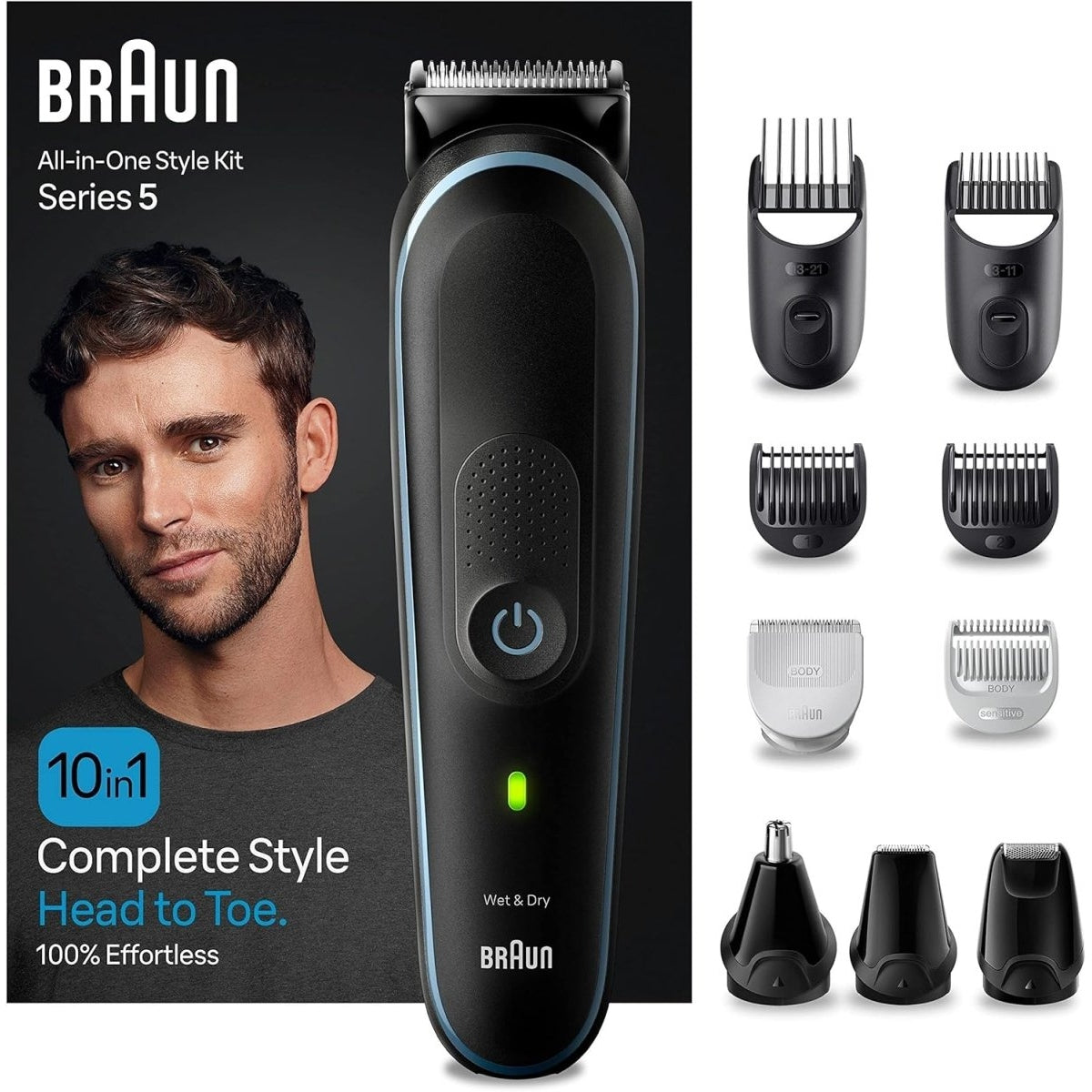 Braun All-In-One Bartpflege Bodygroomer Set, Barttrimmer, Trimmer/Haarschneider Herren