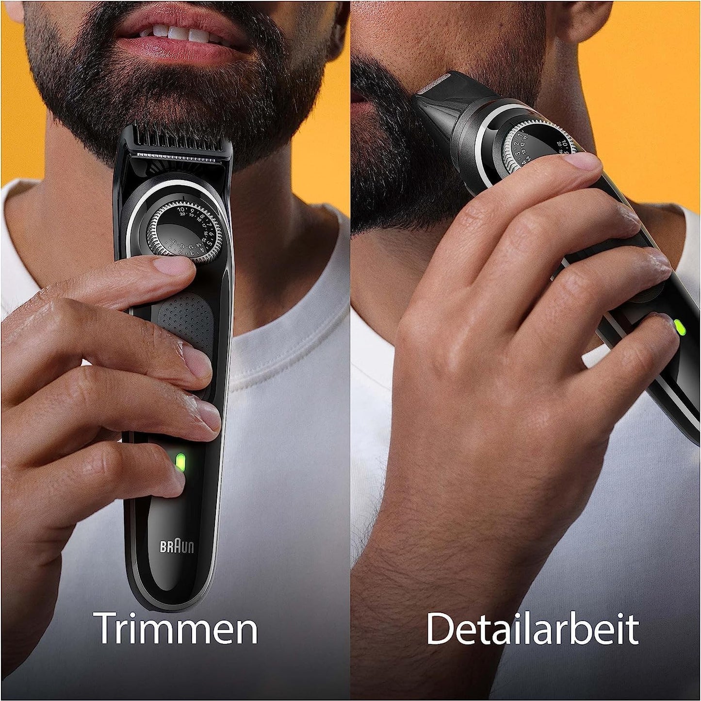 Braun Barttrimmer, Bartschneider/Trimmer Herren, 40 Längeneinstellungen, wiederaufladbar mit 80 Min. kabelloser Laufzeit, BT3440