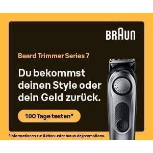 Braun Barttrimmer, Trimmer/Haarschneider Herren, Haarschneidemaschine Profi