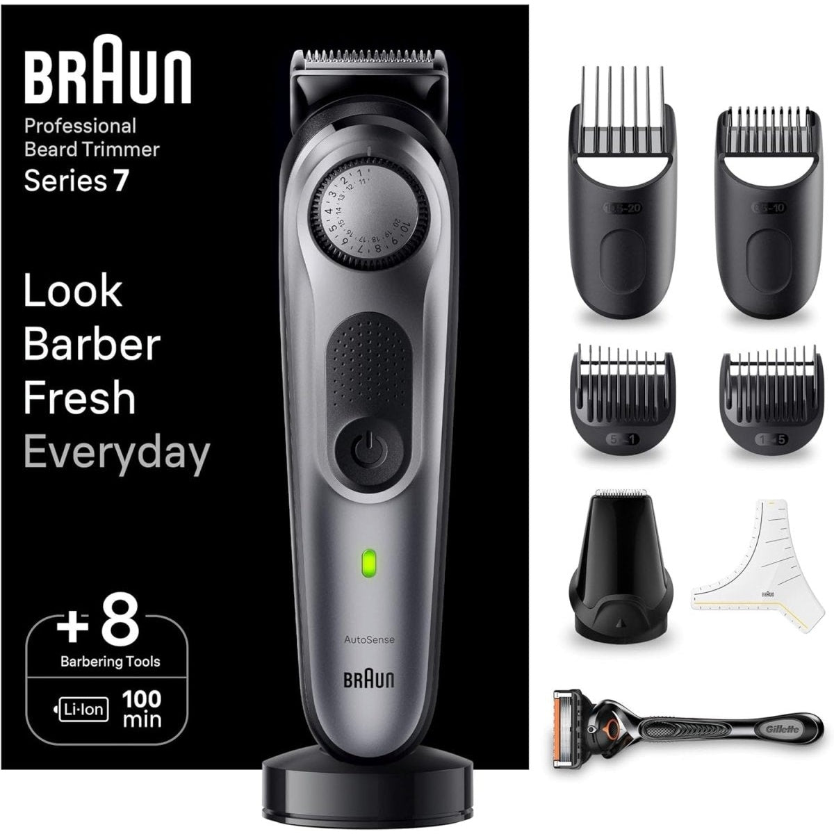 Braun Barttrimmer, Trimmer/Haarschneider Herren, Haarschneidemaschine Profi