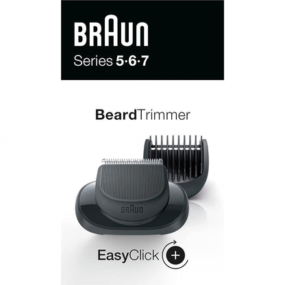 Braun EasyClick Barttrimmer-Aufsatz für Rasierer Herren, kompatibel mit Series 5, 6 und 7 Elektrorasierer (Modelle ab 2020)