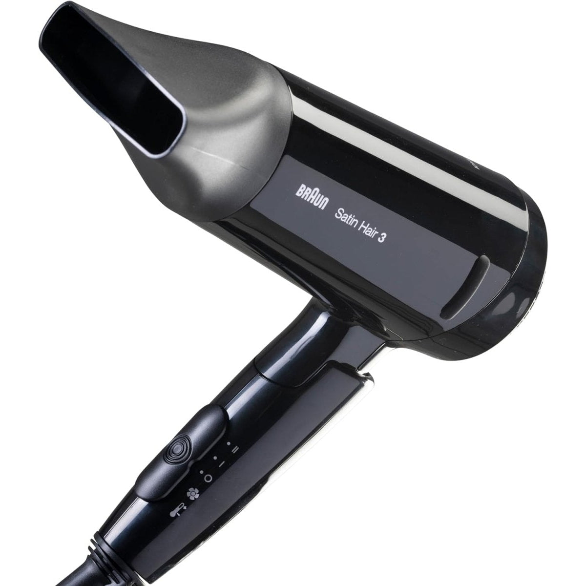 Braun Satin Hair 3 Style&Go Haartrockner, Föhn mit IonTec und Stylingdüse, klappbar