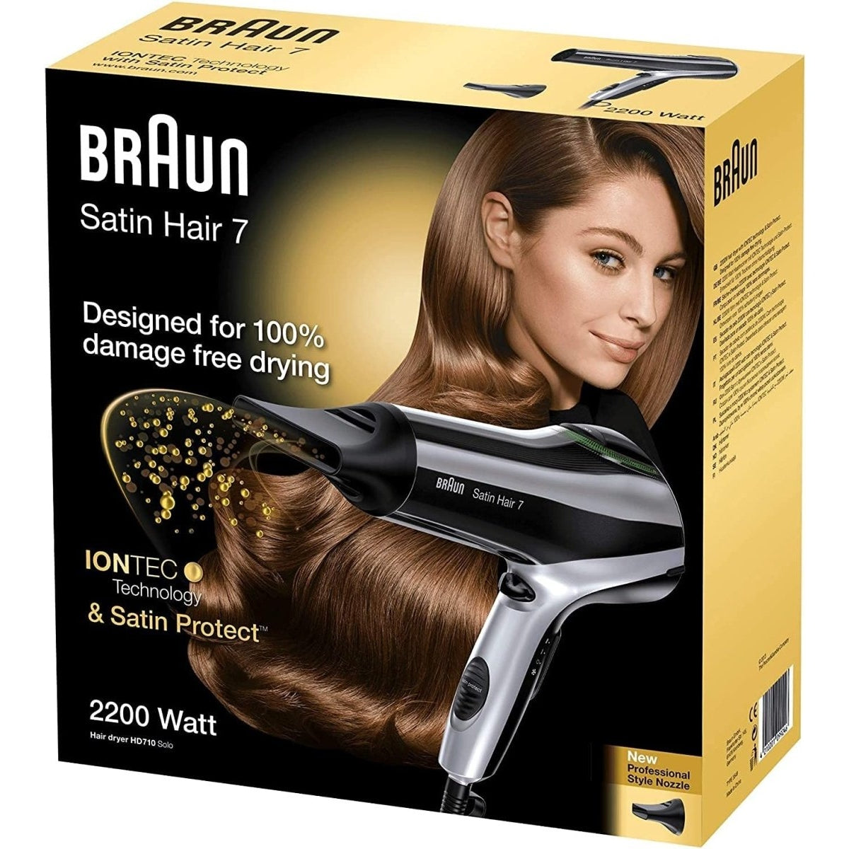 Braun Satin Hair 7 Haartrockner, professioneller Föhn mit IonTec und Satin Protect