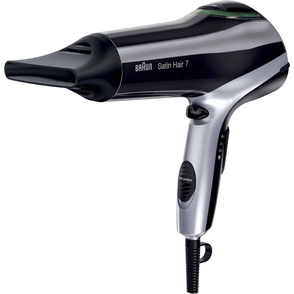 Braun Satin Hair 7 Haartrockner, professioneller Föhn mit IonTec, Stylingdüse und Diffusor