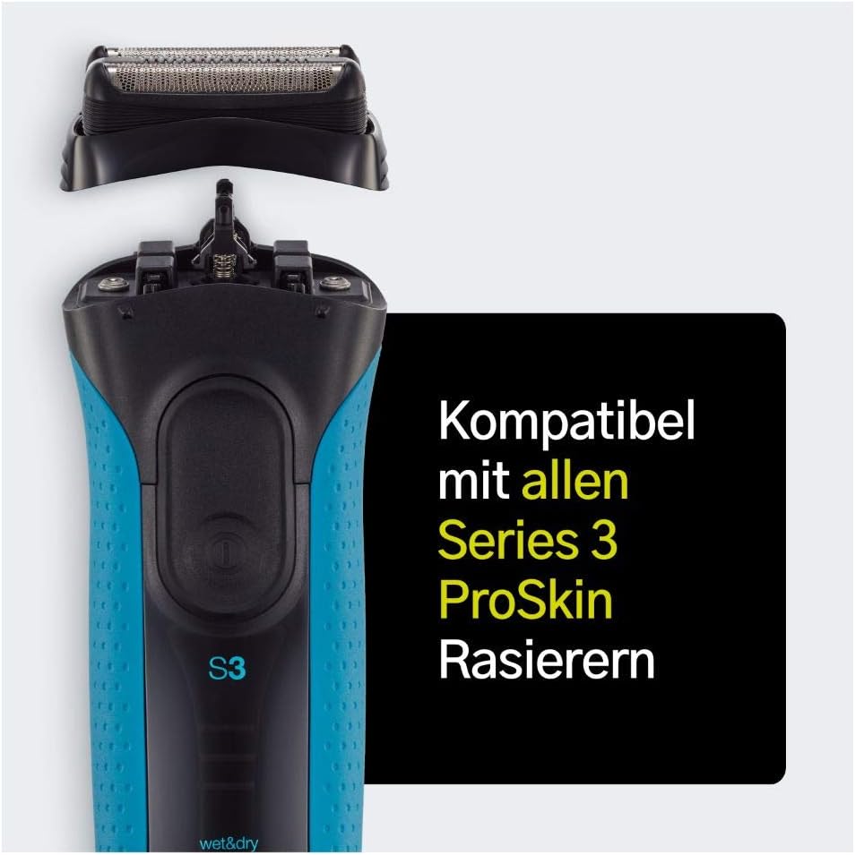 Braun Series 3 Elektrorasierer Scherkopf Ersatzscherteil kompatibel mit Rasierer Herren Series 3 ProSkin 32S silber