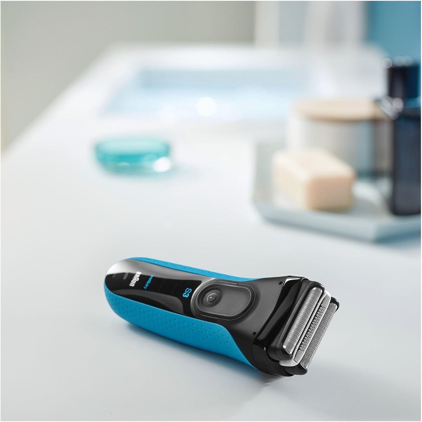 Braun Series 3 ProSkin Rasierer Herren, Elektrorasierer mit Präzisionstrimmer, wiederaufladbar kabellos 45 Min Laufzeit, Wet&Dry