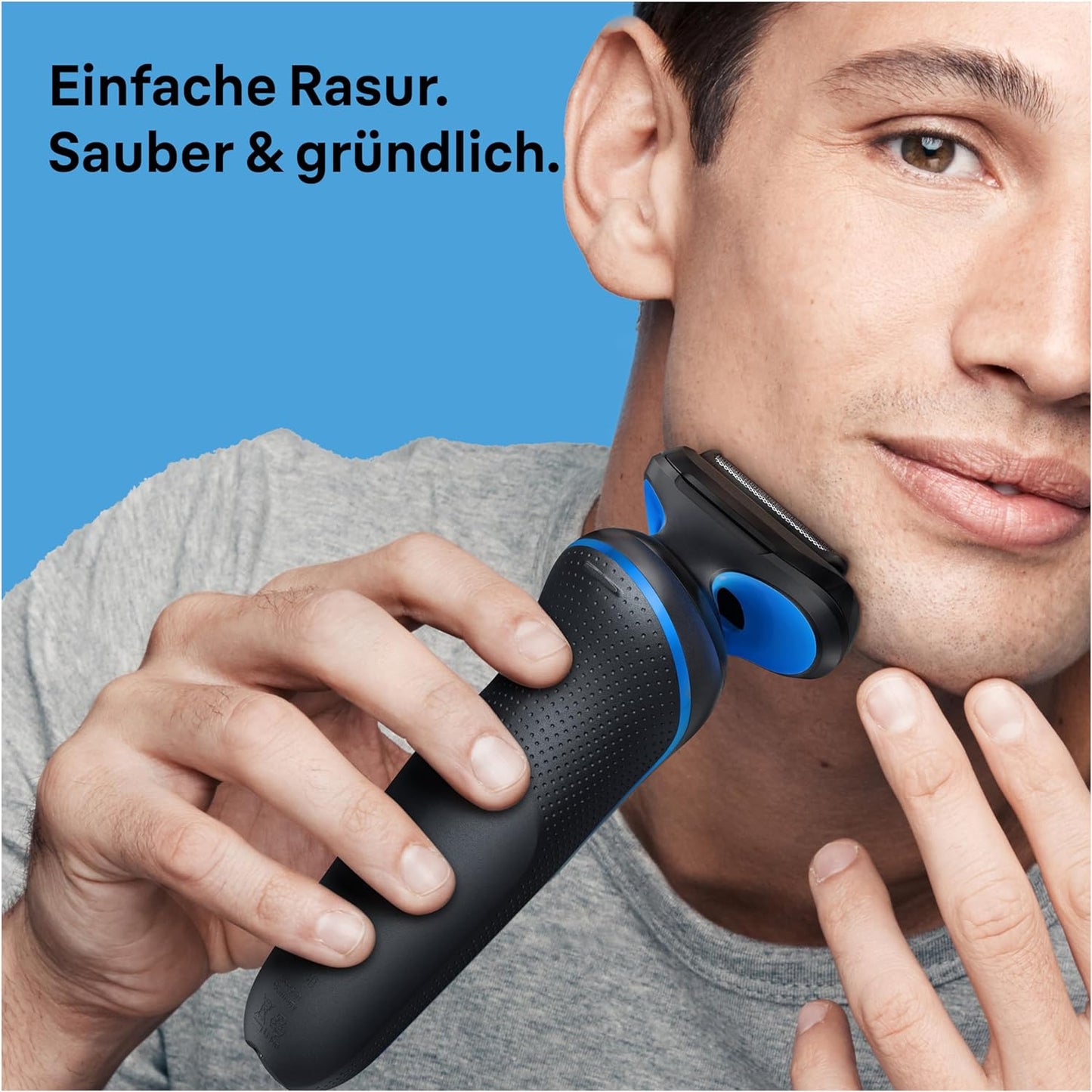 Braun Series 5 Elektrorasierer mit EasyClick Aufsatz & Präzisionstrimmer, Rasierer Herren Elektrisch, EasyClean, Wet & Dry