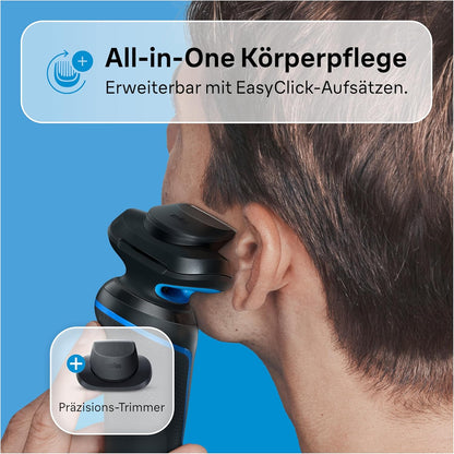 Braun Series 5 Elektrorasierer mit EasyClick Aufsatz & Präzisionstrimmer, Rasierer Herren Elektrisch, EasyClean, Wet & Dry