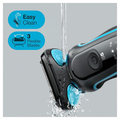 Braun Series 5 Elektrorasierer mit EasyClick Barttrimmer Aufsatz, Rasierer Herren Elektrisch Ladestation, EasyClean, Wet & Dry