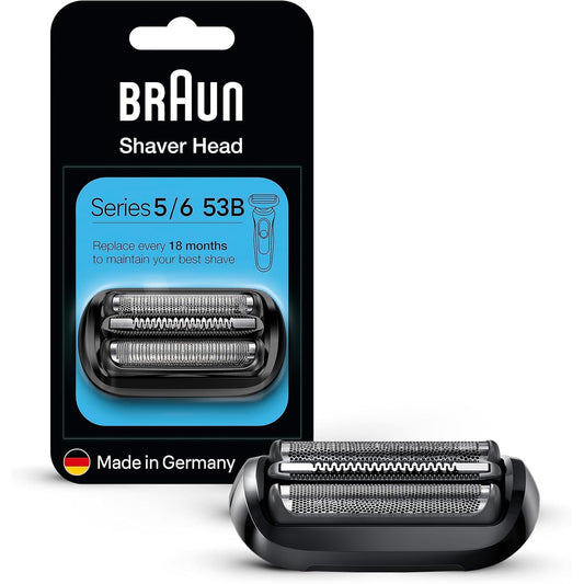 Braun Series 5 Scherkopf, Elektrorasierer, Ersatzscherteil kompatibel mit Rasierer Herren Series 5 und 6 (Modelle ab 2020), 53B, schwarz