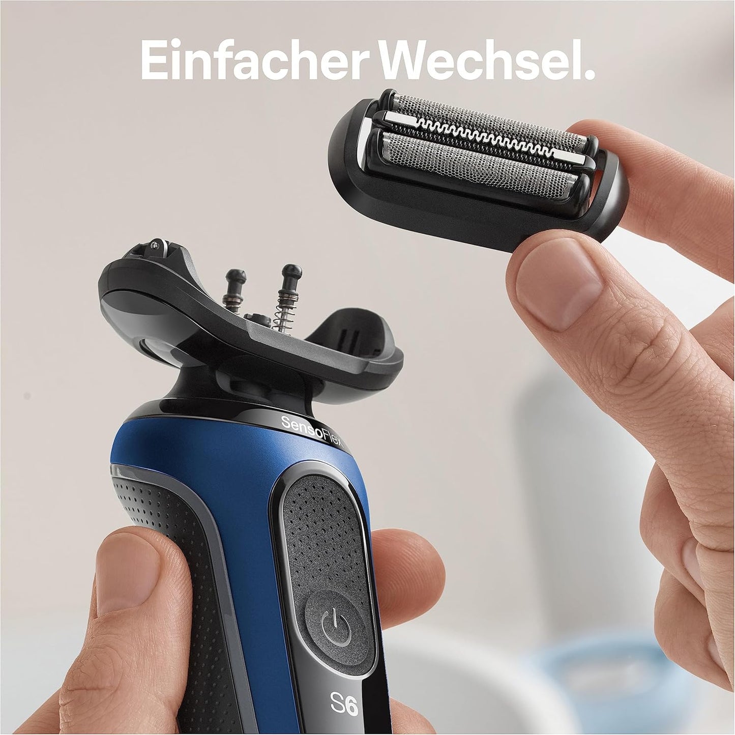 Braun Series 5 Scherkopf, Elektrorasierer, Ersatzscherteil kompatibel mit Rasierer Herren Series 5 und 6 (Modelle ab 2020), 53B, schwarz