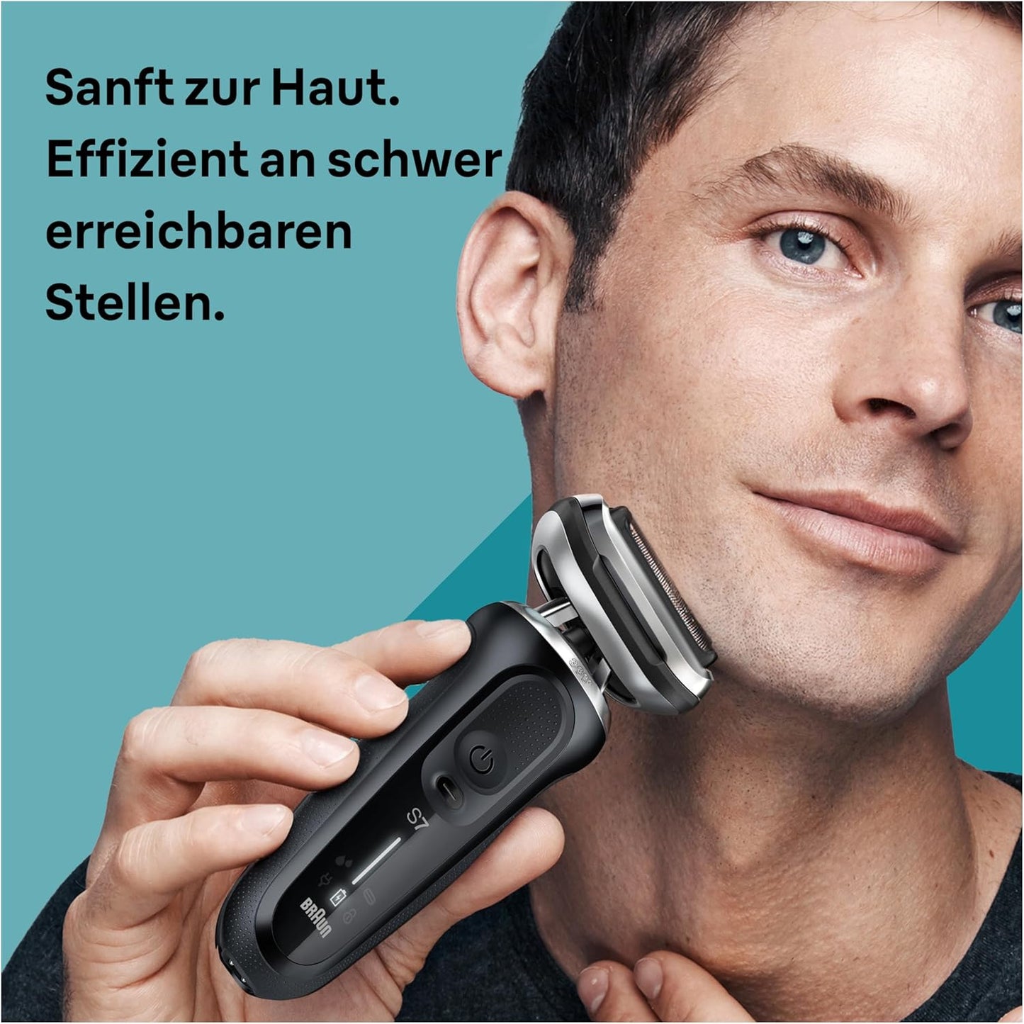 Braun Series 7 Elektrorasierer 360° Flex mit Präzisionstrimmer, Trimmer & Rasierer Herren Elektrisch, Wet & Dry, 71-N1200s