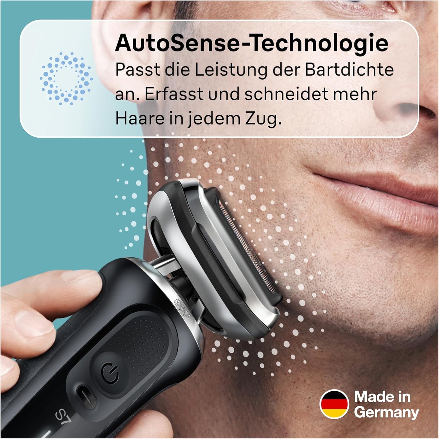 Braun Series 7 Elektrorasierer 360° Flex mit Präzisionstrimmer, Trimmer & Rasierer Herren Elektrisch, Wet & Dry, 71-N1200s