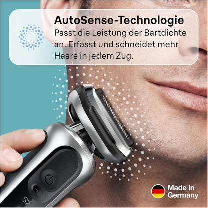 Braun Series 7 Elektrorasierer 360° Flex mit Reinigungsstation, Trimmer & Rasierer Herren Elektrisch, Wet & Dry