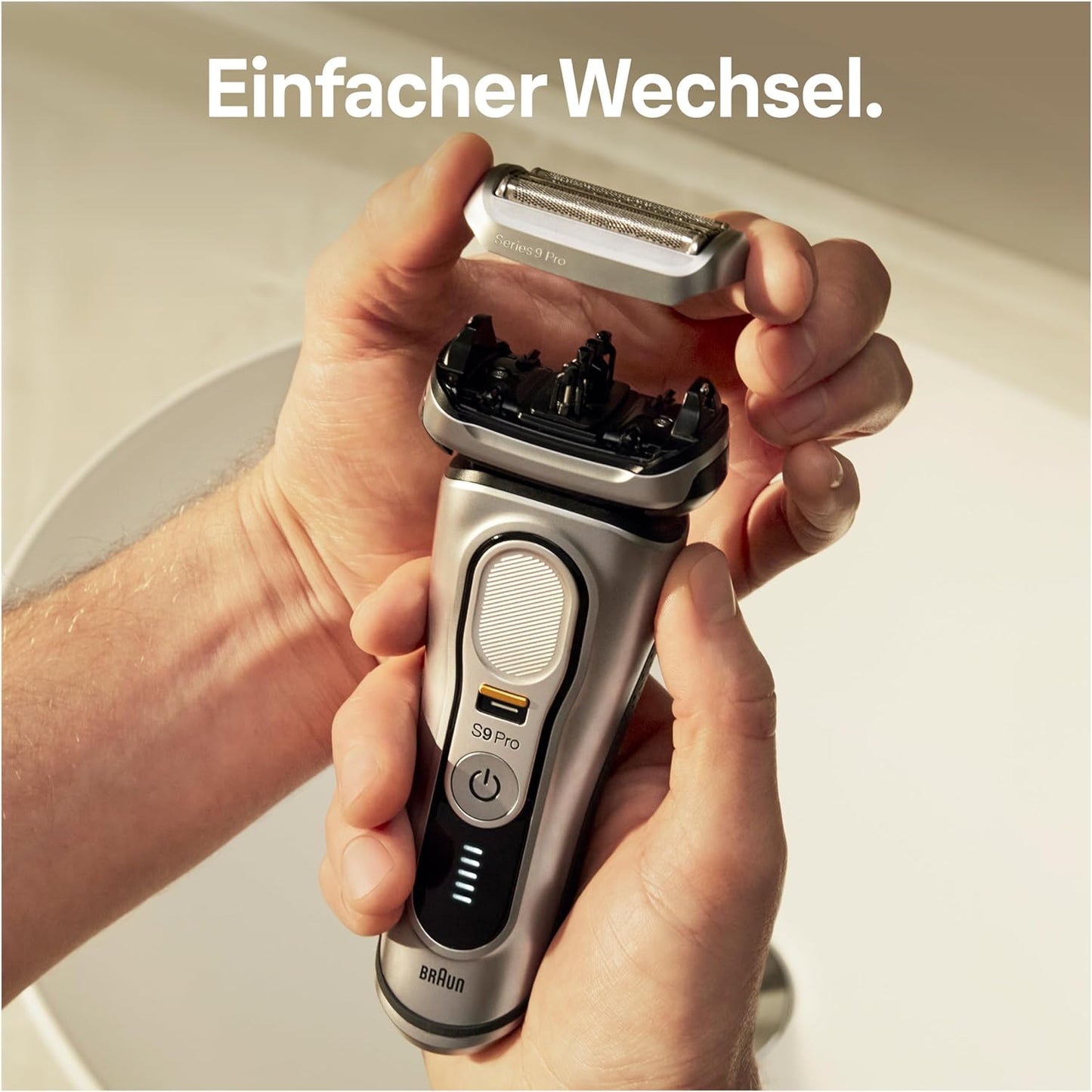 Braun Series 9 Pro Scherkopf, Elektrorasierer, Ersatzscherteil kompatibel mit Rasierer Herren Serie 9 Pro, 94M