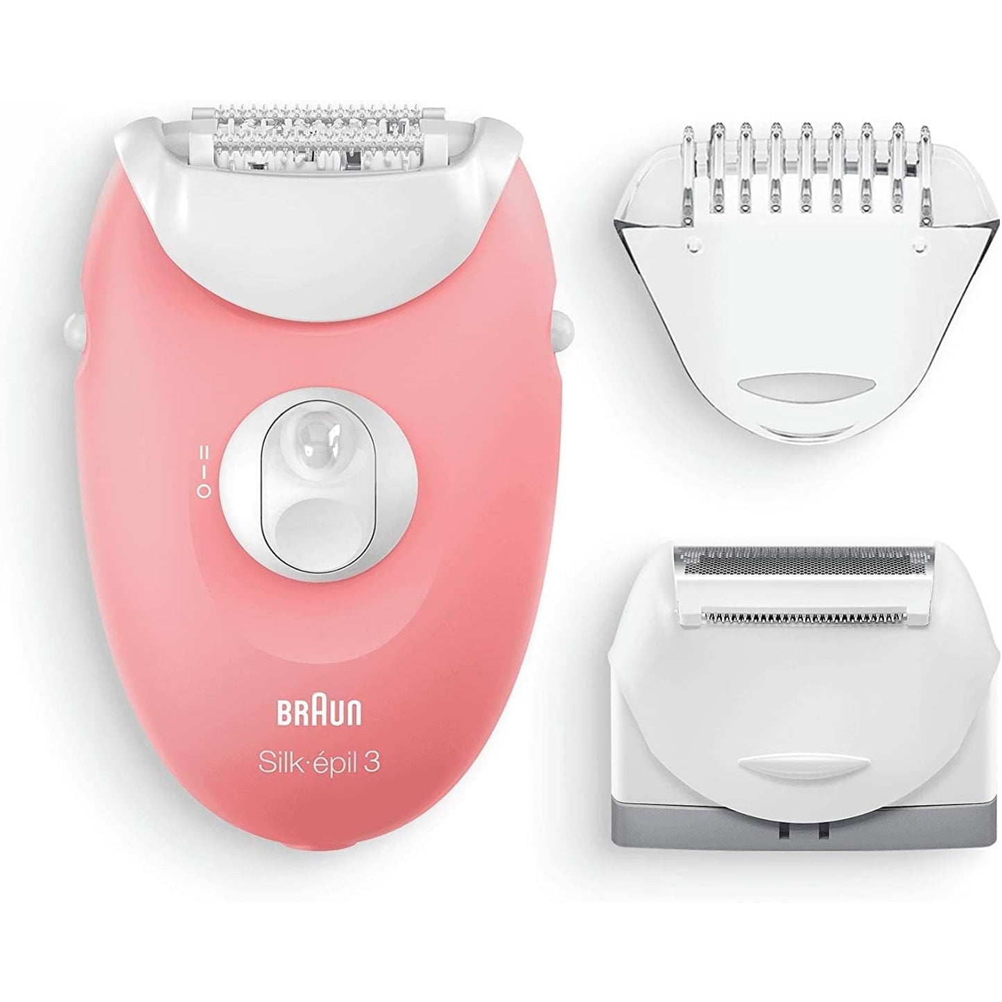 Braun Silk-épil 3 Beauty-Set, Epilierer Damen für Haarentfernung, Aufsätze für Rasierer, Trimmer und Massage