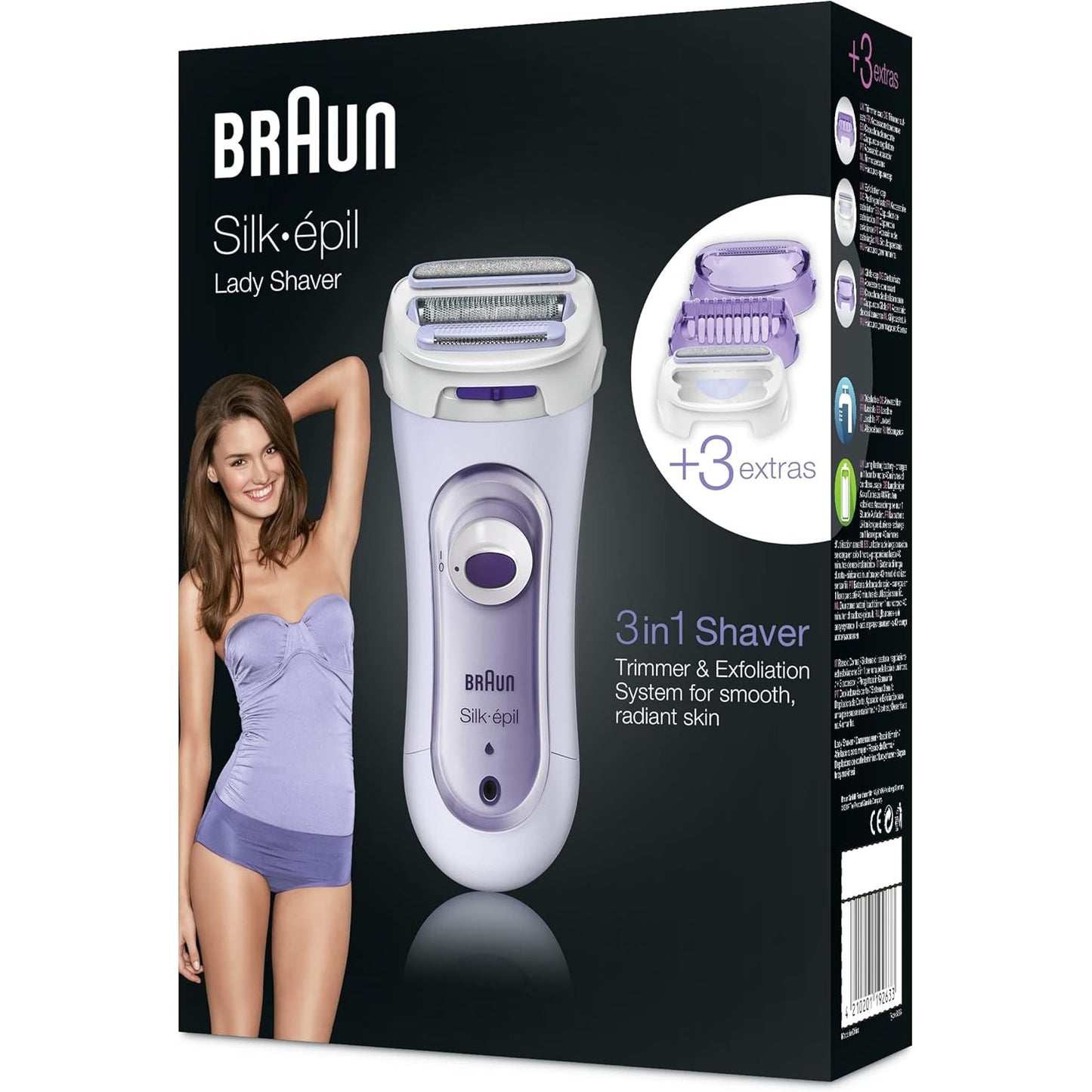 Braun Silk-epil 5-560 3-In-1 Kabelloser Elektrischer Rasierer, Trimmer- und Peeling-System