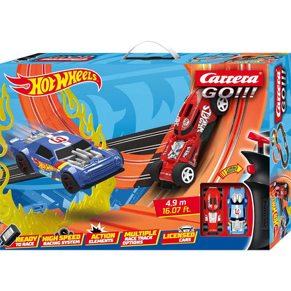 Carrera 20062552 GO!!! Rennstrecken-Set I Hot Wheels I 4,9 m elektrische Rennbahn