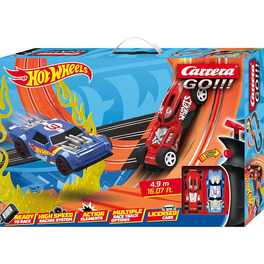 Carrera 20062552 GO!!! Rennstrecken-Set I Hot Wheels I 4,9 m elektrische Rennbahn