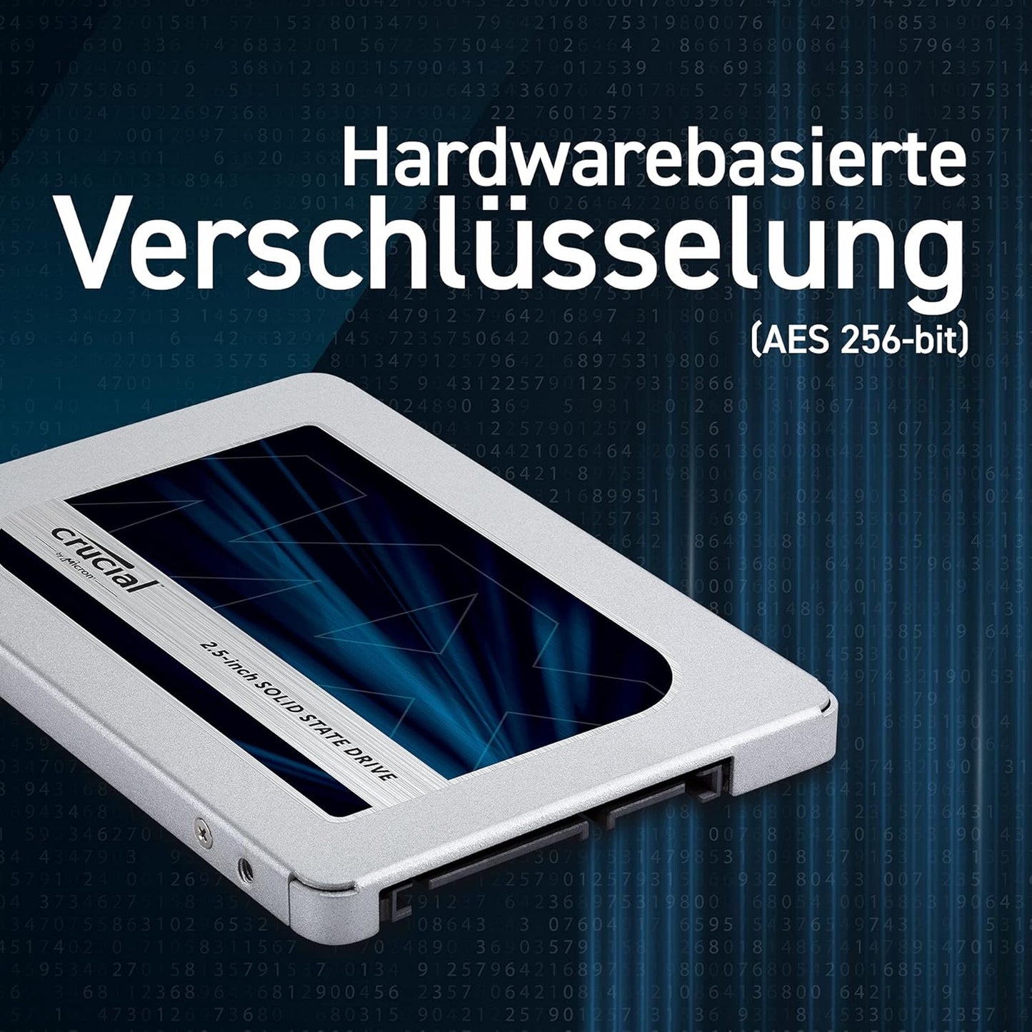 Crucial MX500 500GB CT500MX500SSD1-bis zu 560 MB/s (3D NAND, SATA, 2,5 Zoll, Internes SSD)