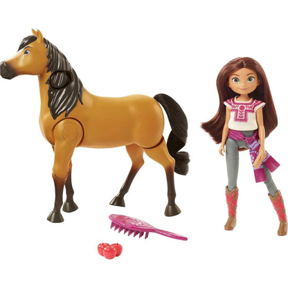 Dreamworks Spirit GXF95 Reitabenteuer Set mit Lucky Puppe 17,78 cm & Pferd Spirit 20,32 cm