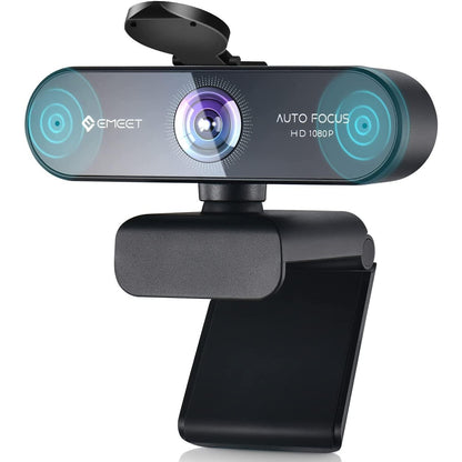 EMEET 1080P Webcam mit 2 Mikrofon NOVA Full HD Webcam mit Autofokus, Streaming Webkamera