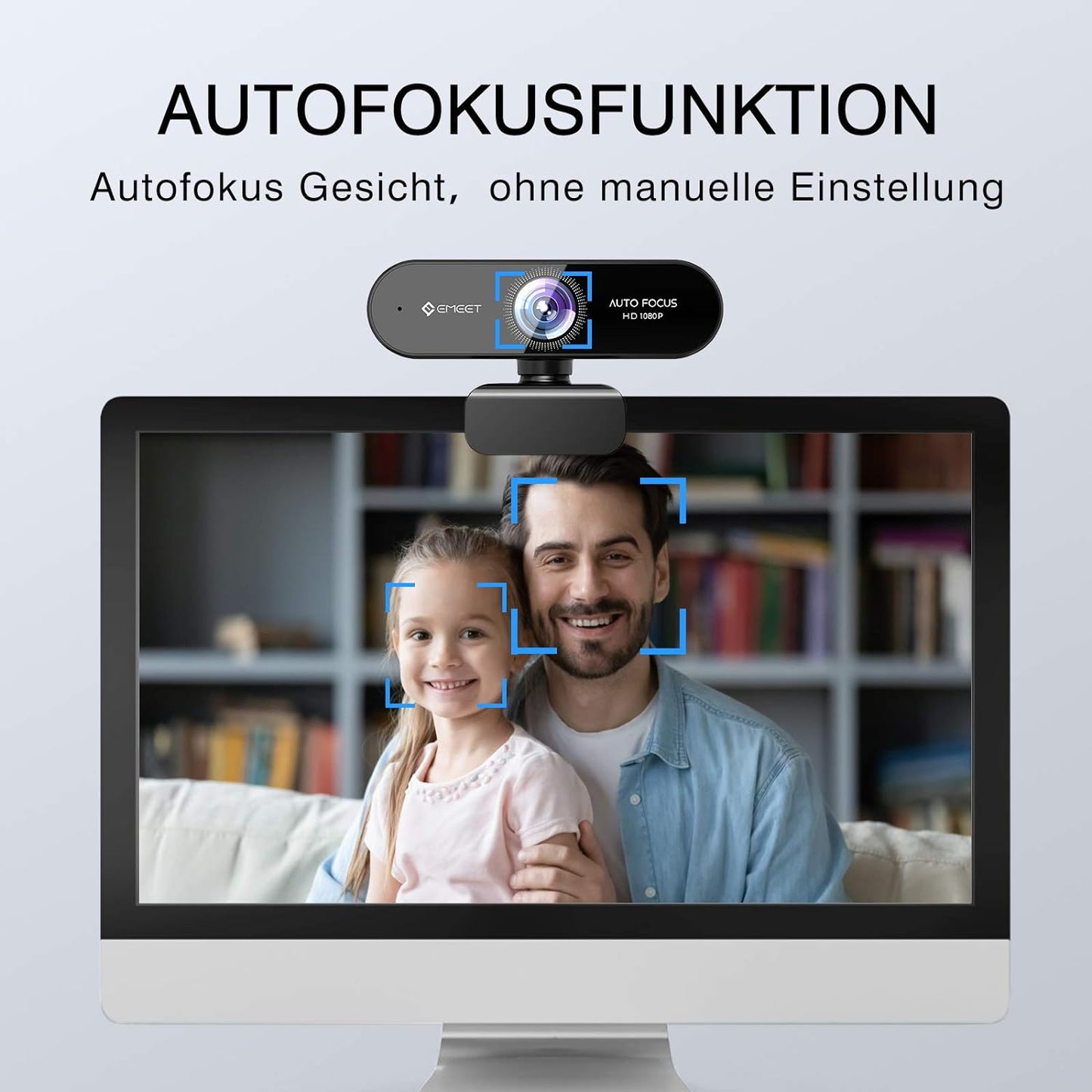 EMEET 1080P Webcam mit 2 Mikrofon NOVA Full HD Webcam mit Autofokus, Streaming Webkamera