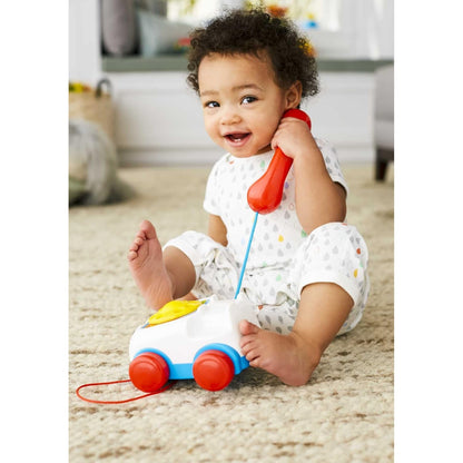 Fisher-Price FGW66 Plappertelefon Motorikspielzeug mit Geräuschen, Babyspielzeug ab 12 Monaten