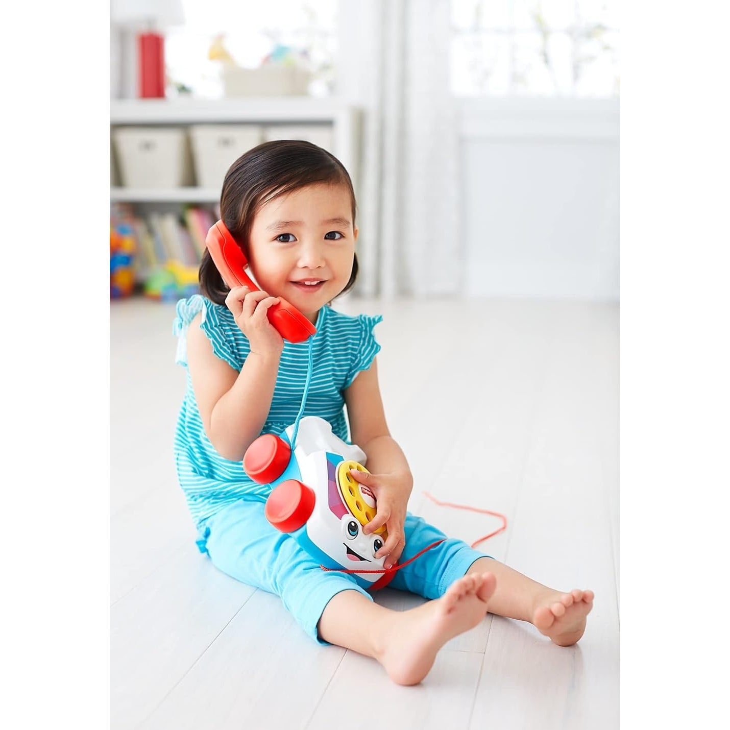 Fisher-Price FGW66 Plappertelefon Motorikspielzeug mit Geräuschen, Babyspielzeug ab 12 Monaten