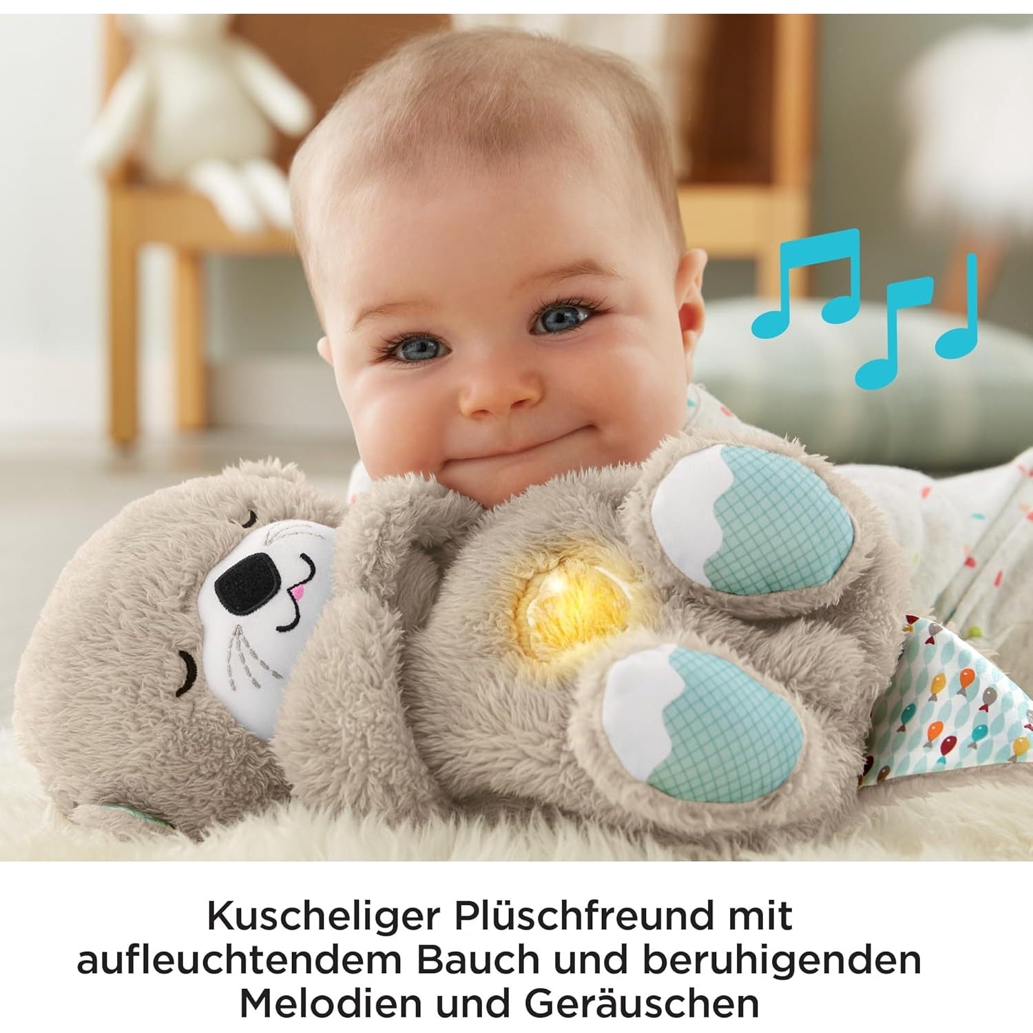 Fisher-Price FXC66 Schlummerotter Spieluhr aus Plüsch, mit beruhigender Musik