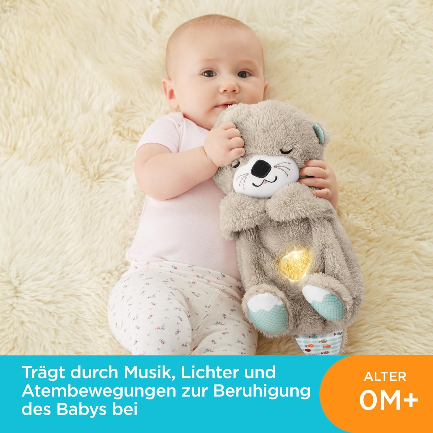 Fisher-Price FXC66 Schlummerotter Spieluhr aus Plüsch, mit beruhigender Musik