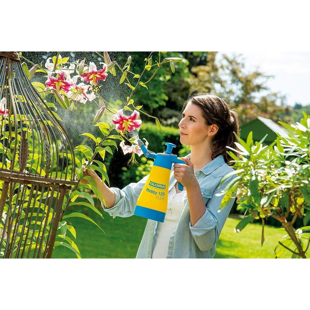 GLORIA Drucksprüher Hobby 125 FLEX | 1,25 L Sprühflasche | Gartenspritze Handsprüher