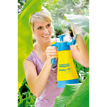 GLORIA Drucksprüher Hobby 125 FLEX | 1,25 L Sprühflasche | Gartenspritze Handsprüher