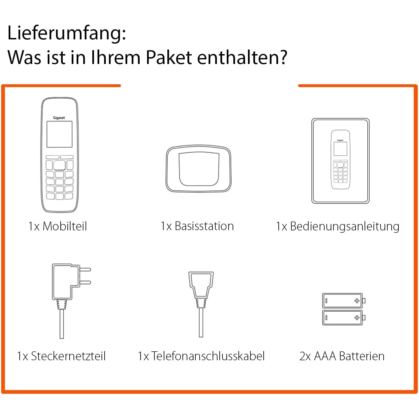 Gigaset AS690, Schnurloses Telefon, großes kontrastreiches Display, brillante Audioqualität, einstellbare Klangprofile, Freisprechfunktion