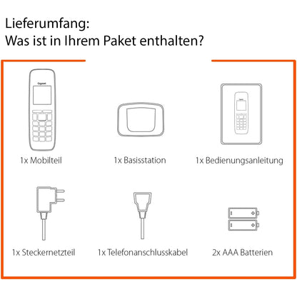 Gigaset AS690, Schnurloses Telefon, großes kontrastreiches Display, brillante Audioqualität, einstellbare Klangprofile, Freisprechfunktion