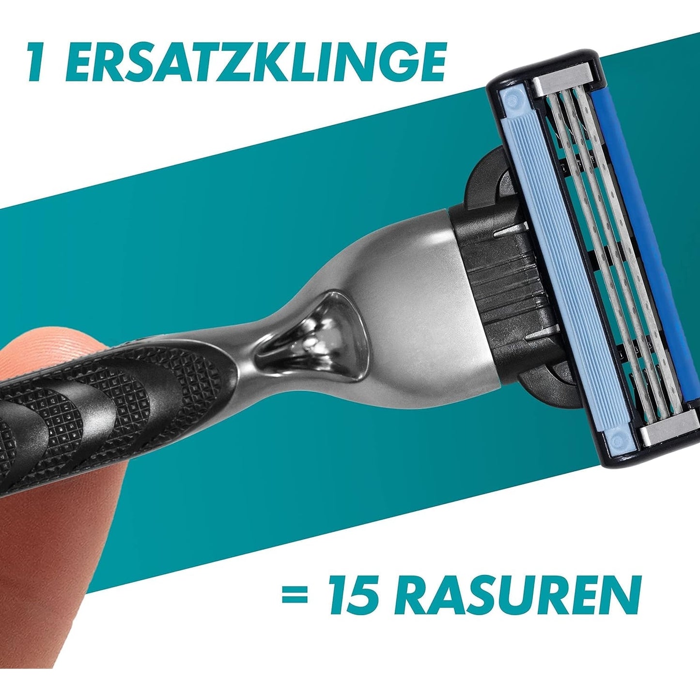 Gillette Mach3 Rasierklingen, 18 Ersatzklingen für Nassrasierer Herren mit 3-fach Klinge