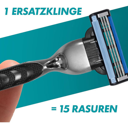 Gillette Mach3 Rasierklingen, 18 Ersatzklingen für Nassrasierer Herren mit 3-fach Klinge