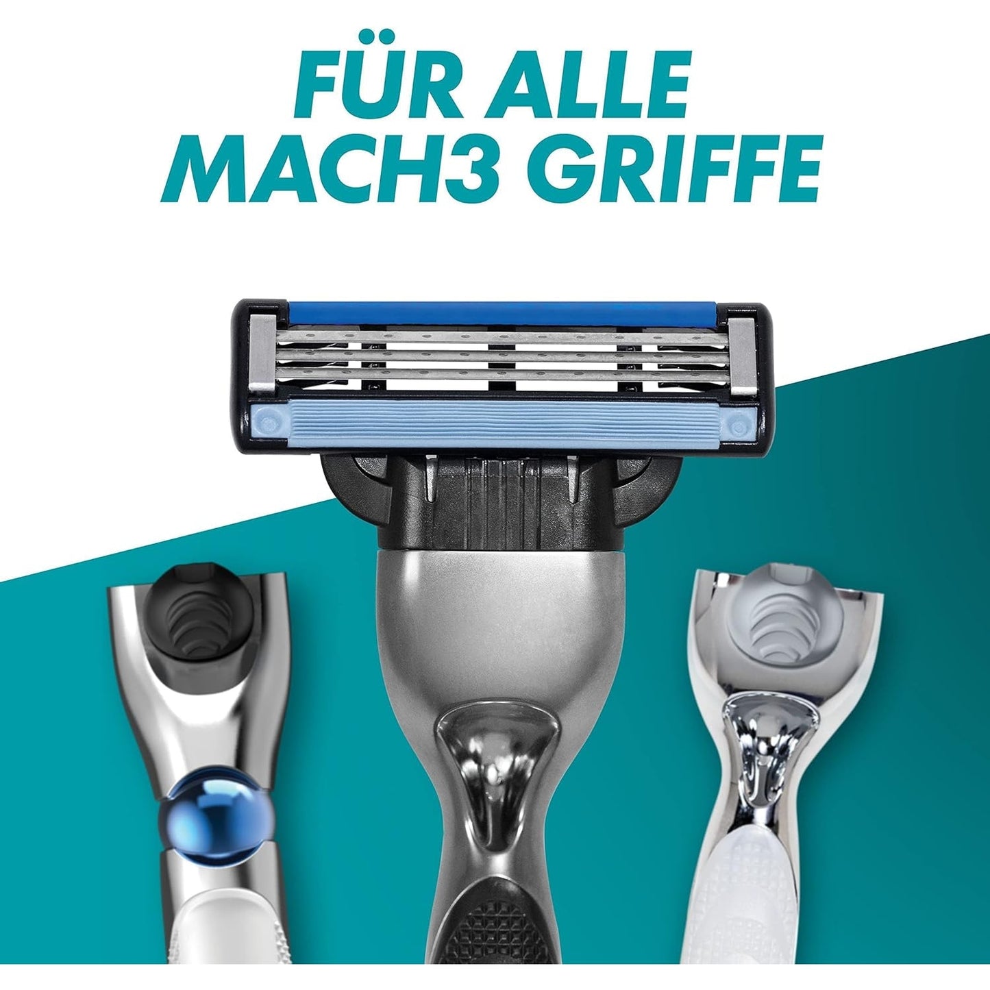 Gillette Mach3 Rasierklingen, 18 Ersatzklingen für Nassrasierer Herren mit 3-fach Klinge