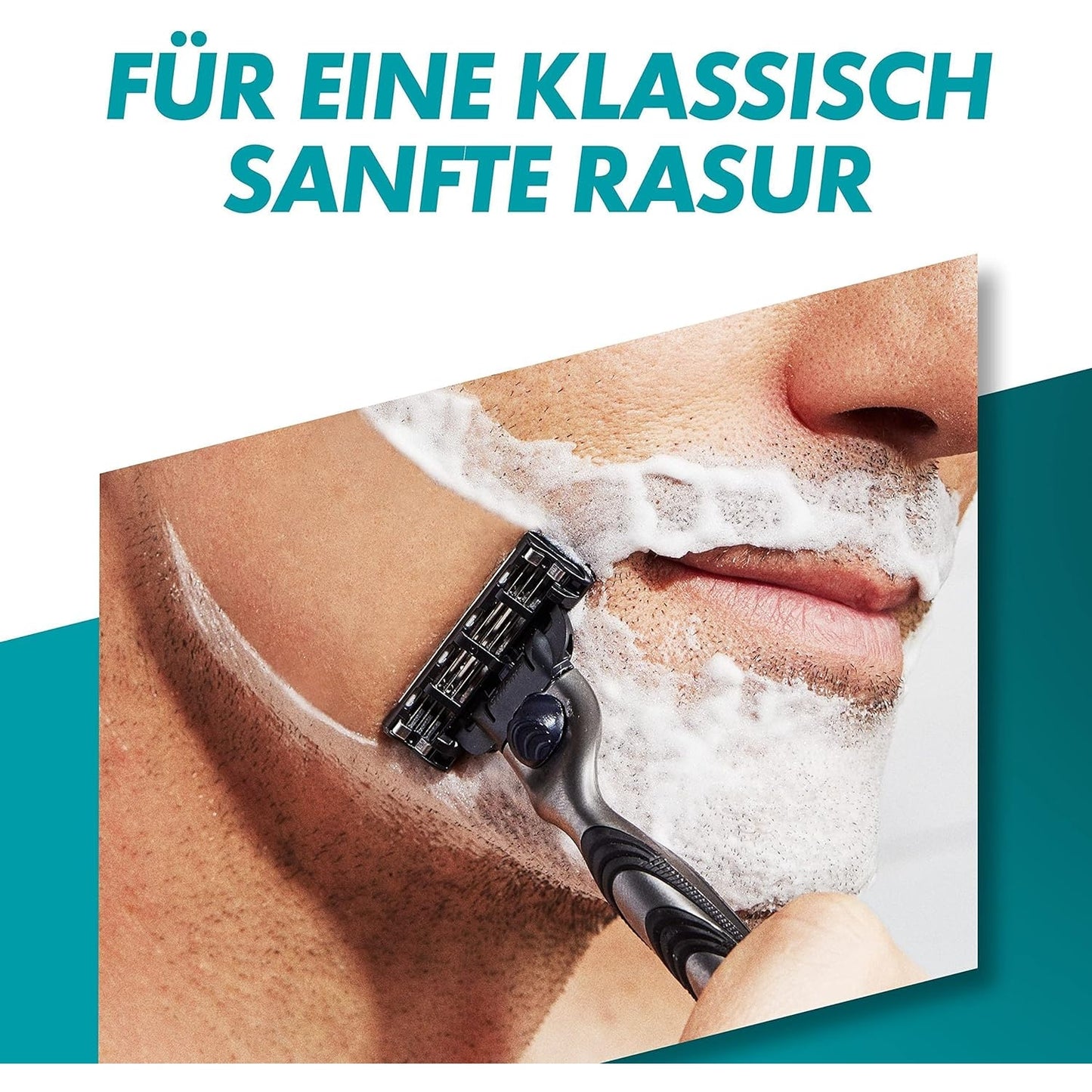 Gillette Mach3 Rasierklingen, 18 Ersatzklingen für Nassrasierer Herren mit 3-fach Klinge