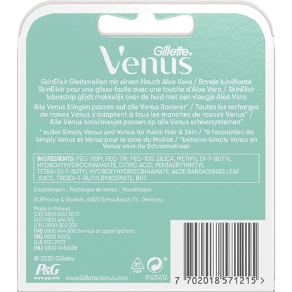 Gillette Venus Deluxe Smooth Sensitive Rasierklingen Damen 8 Ersatzklingen für Damenrasierer mit 5-fach Klinge