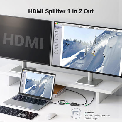 HDMI Switch 4K 60Hz HDMI Splitter 2 in 1 Out oder 1 in 2 Out HDMI Verteiler Bidirektional