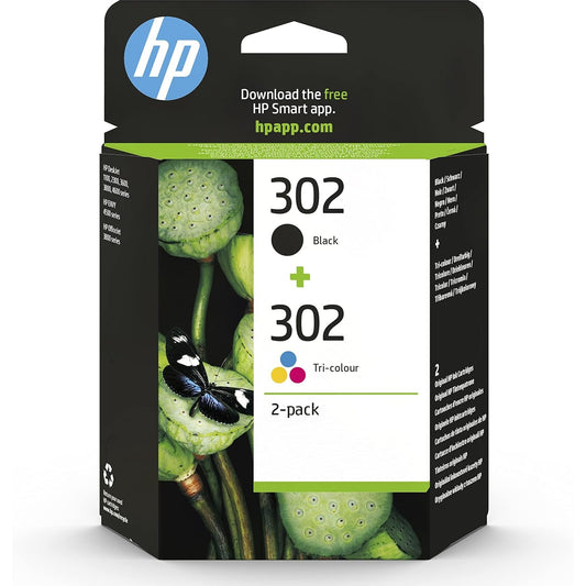 HP 302 Multipack Original Druckerpatronen für HP DeskJet OfficeJet  Schwarz + Tricolor