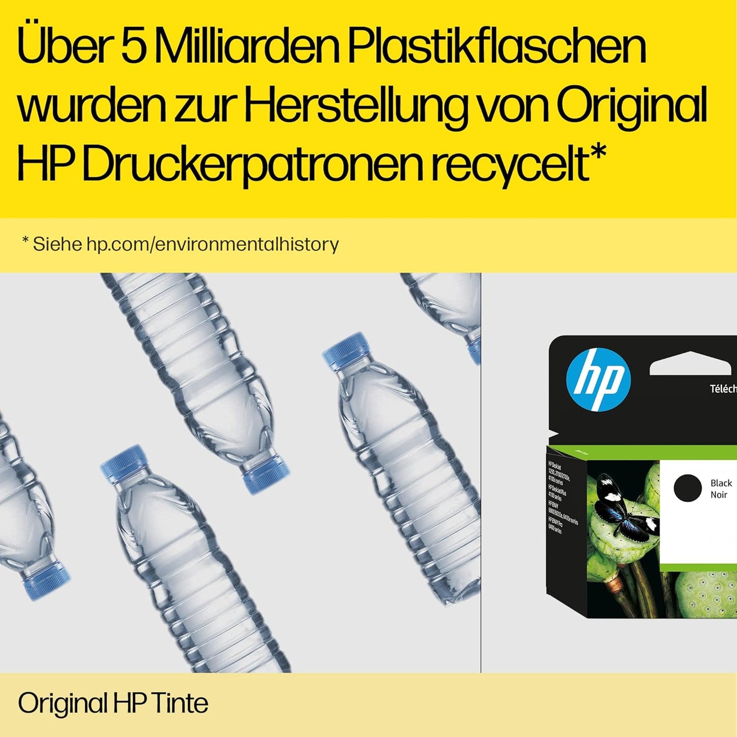 HP 302XL (F6U68AE) Original Druckerpatrone Schwarz mit hoher Reichweite für HP DeskJet