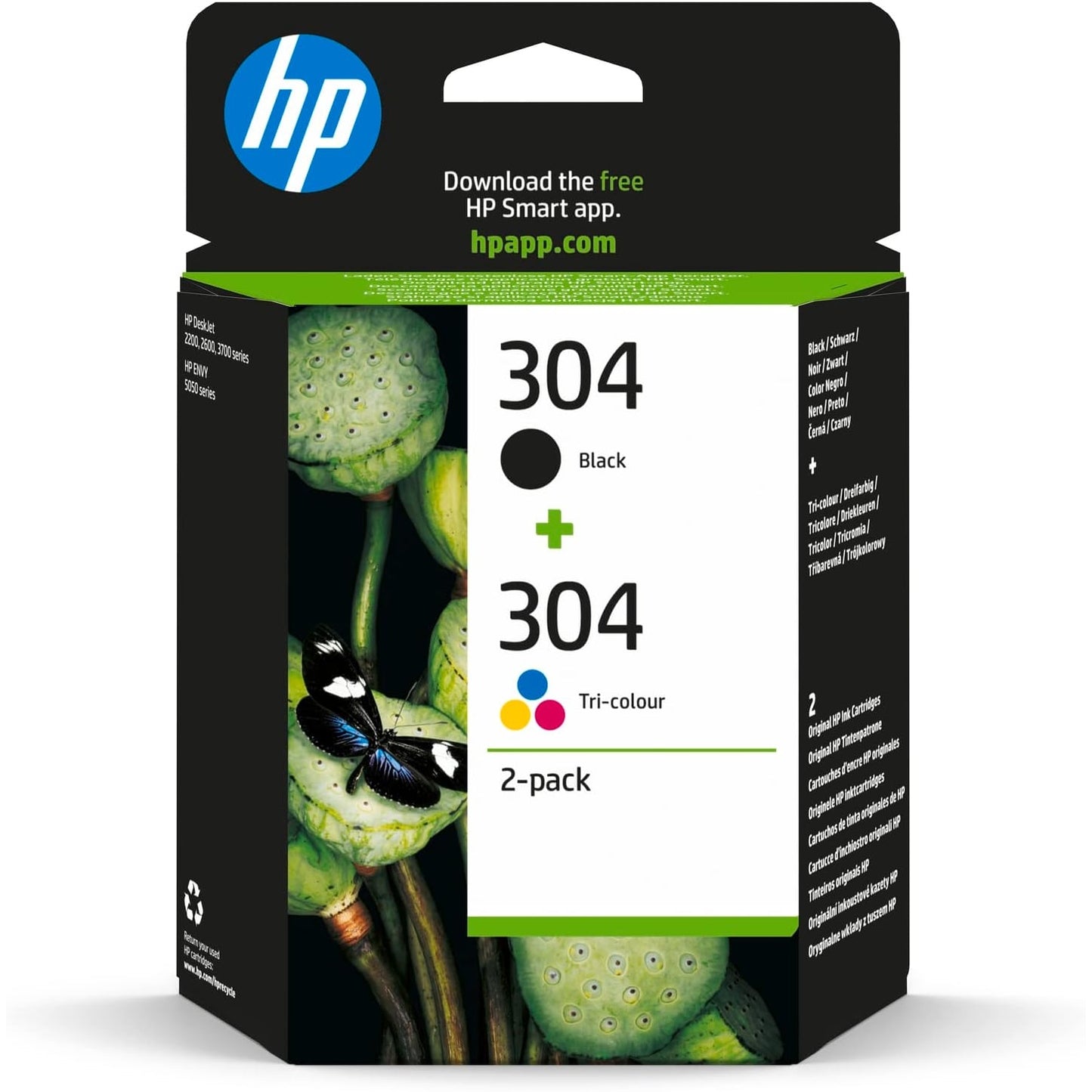 HP 304 (3JB05AE) Multipack Original Druckerpatronen 1xSchwarz,1x Farbe für HP DeskJet