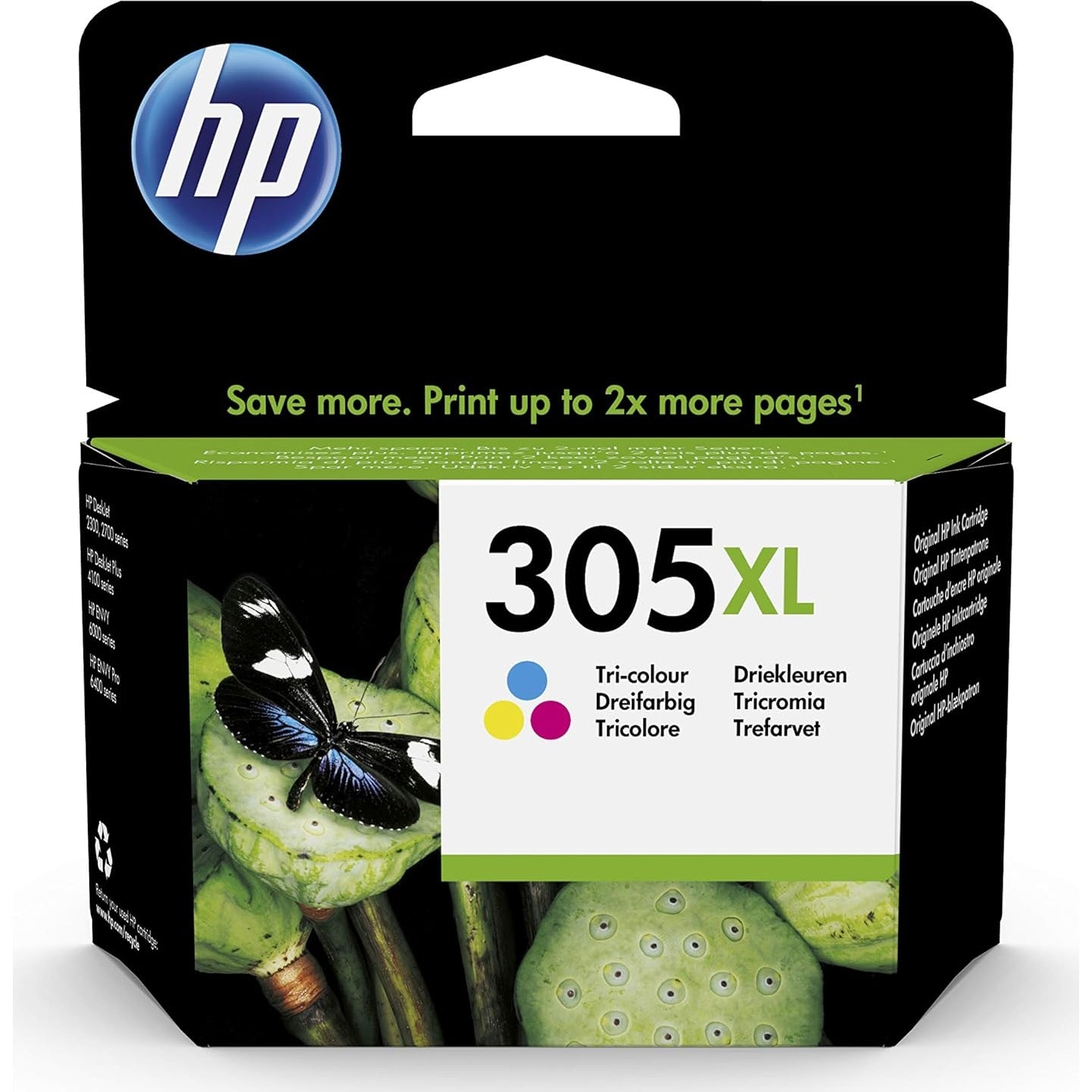 HP 305 6ZD17AE Multipack Original Druckerpatrone, Schwarz und dreifarbig, 1xSchwarz, 1xFarbe