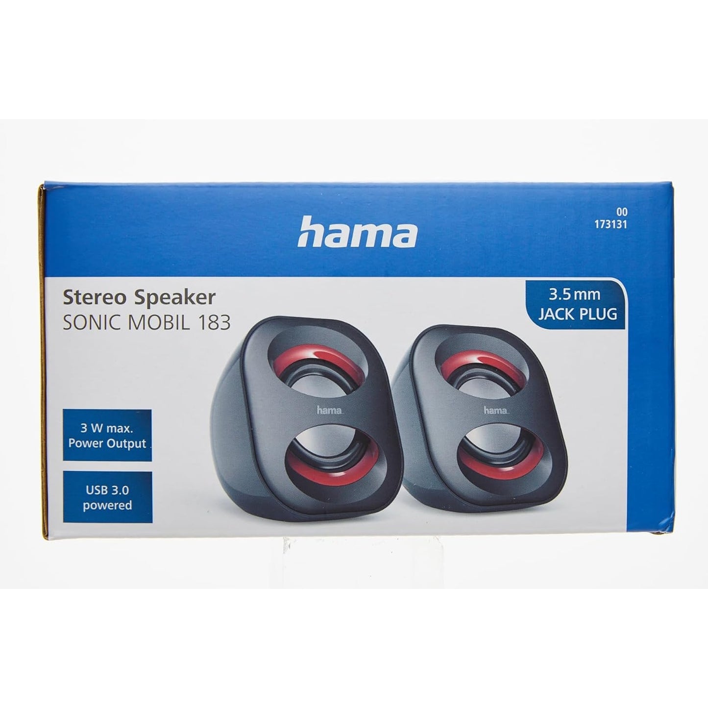 Hama PC Lautsprecher Sonic Mobil 183 USB 3.0, 3,5 mm Klinke, 3 W, aktive Boxen für Computer