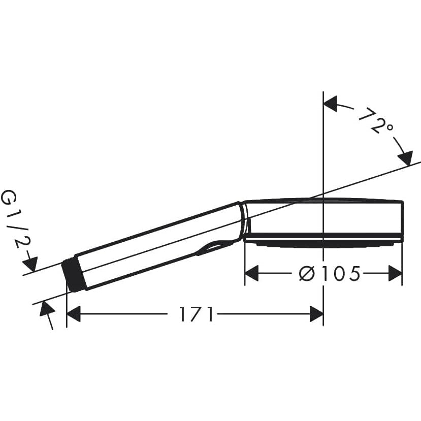 Hansgrohe Duschkopf Pulsify Select S, Duschbrause 3 Strahlarten Activation, Antikalk-Funktion, Mattweiß, Kunststoff