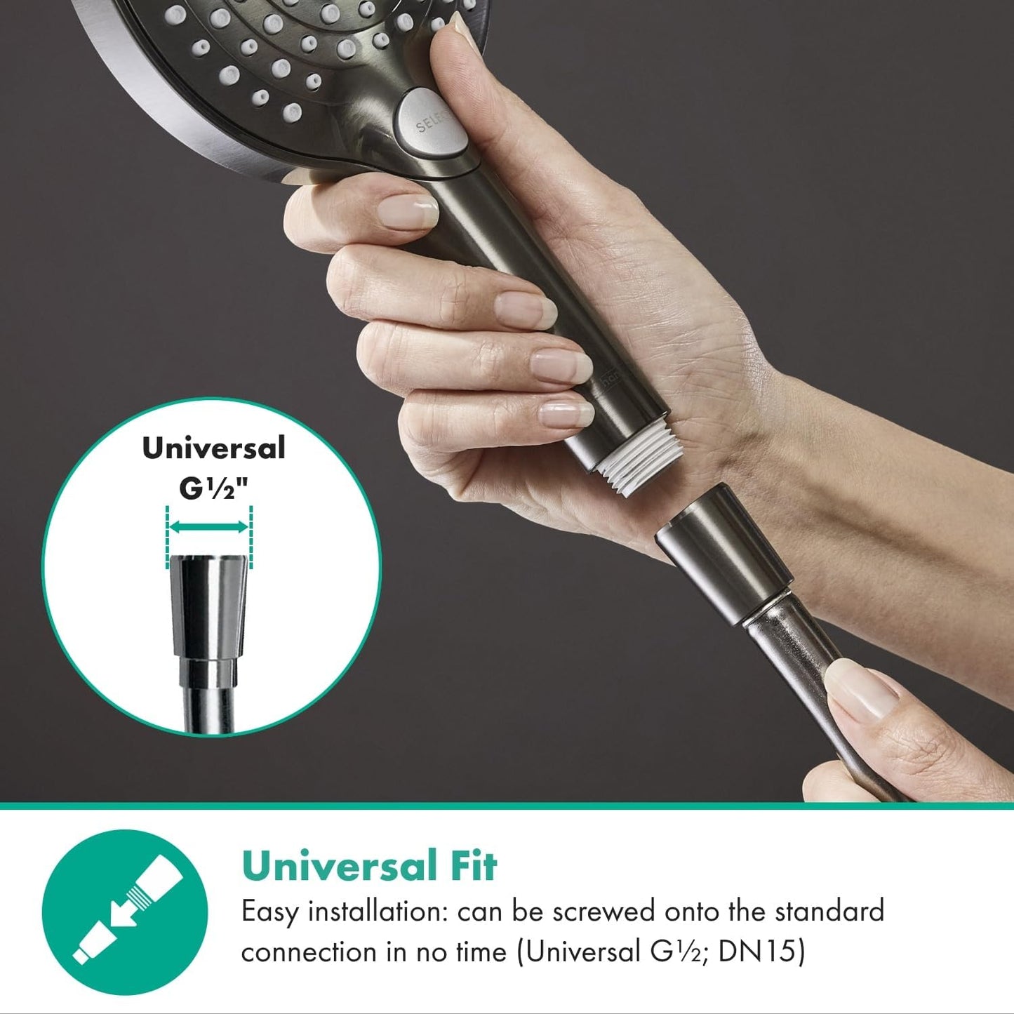 Hansgrohe Isiflex universal Duschschlauch 1,25m, Verdrehschutz, Brauseschlauch mit Knickschutz