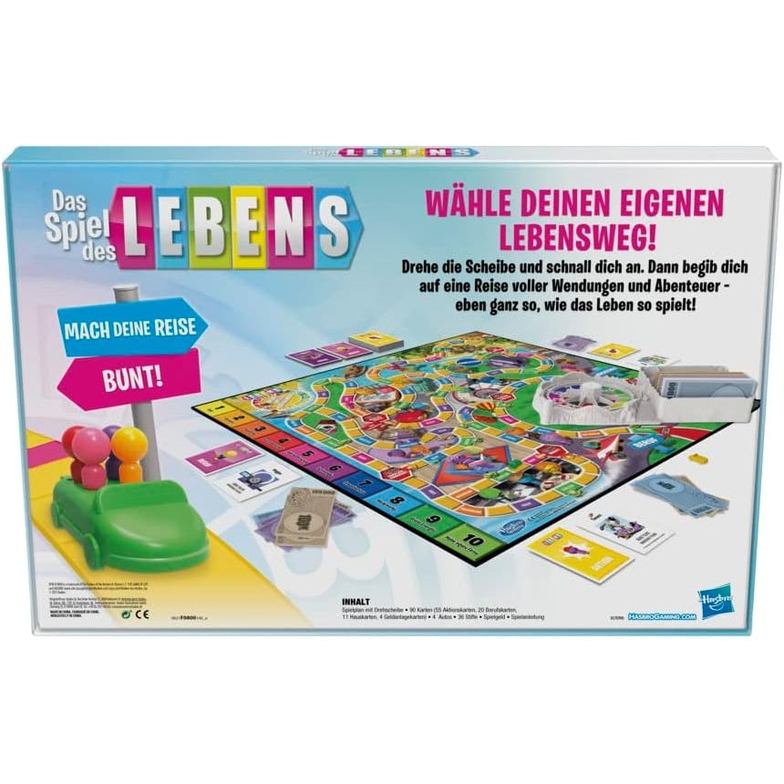 Hasbro Das Spiel des Lebens, Brettspiel für die ganze Familie für 2 – 4 Spieler, für Kinder ab 8 Jahren