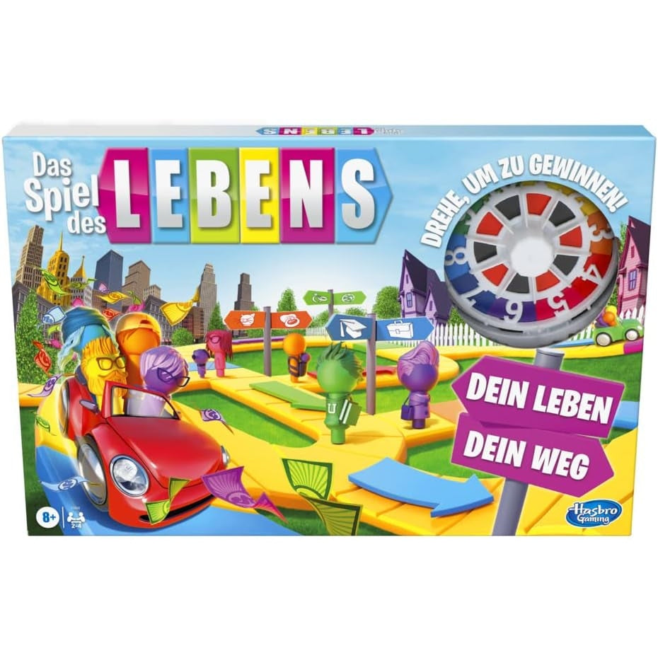 Hasbro Das Spiel des Lebens, Brettspiel für die ganze Familie für 2 – 4 Spieler, für Kinder ab 8 Jahren